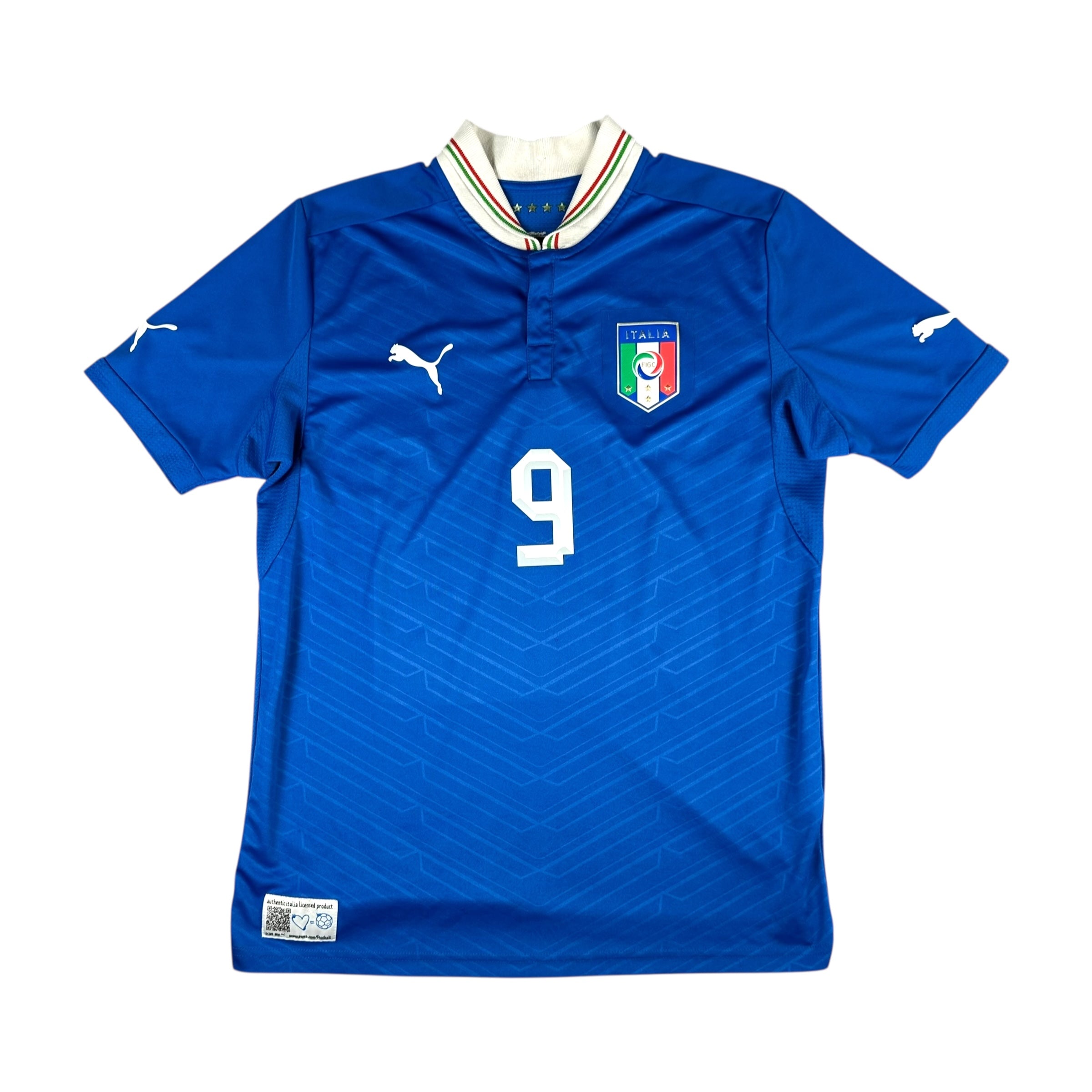 Italy 2012 Home Shirt (M) Balotelli #9