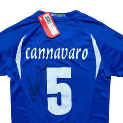 Italy Signed 2010 Home Shirt (S) Cannavaro #5 BNWT