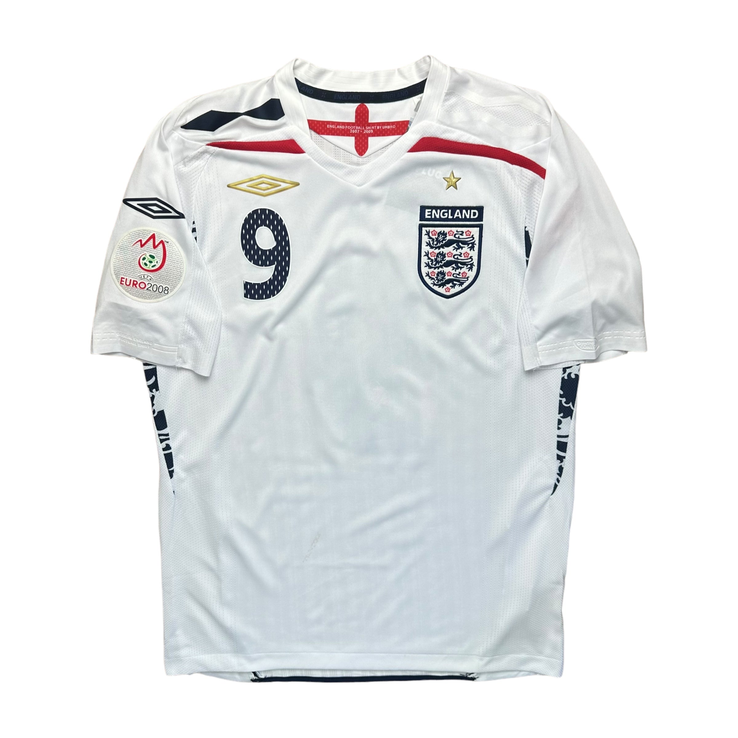 England 2008 Home Shirt (S) Rooney #9