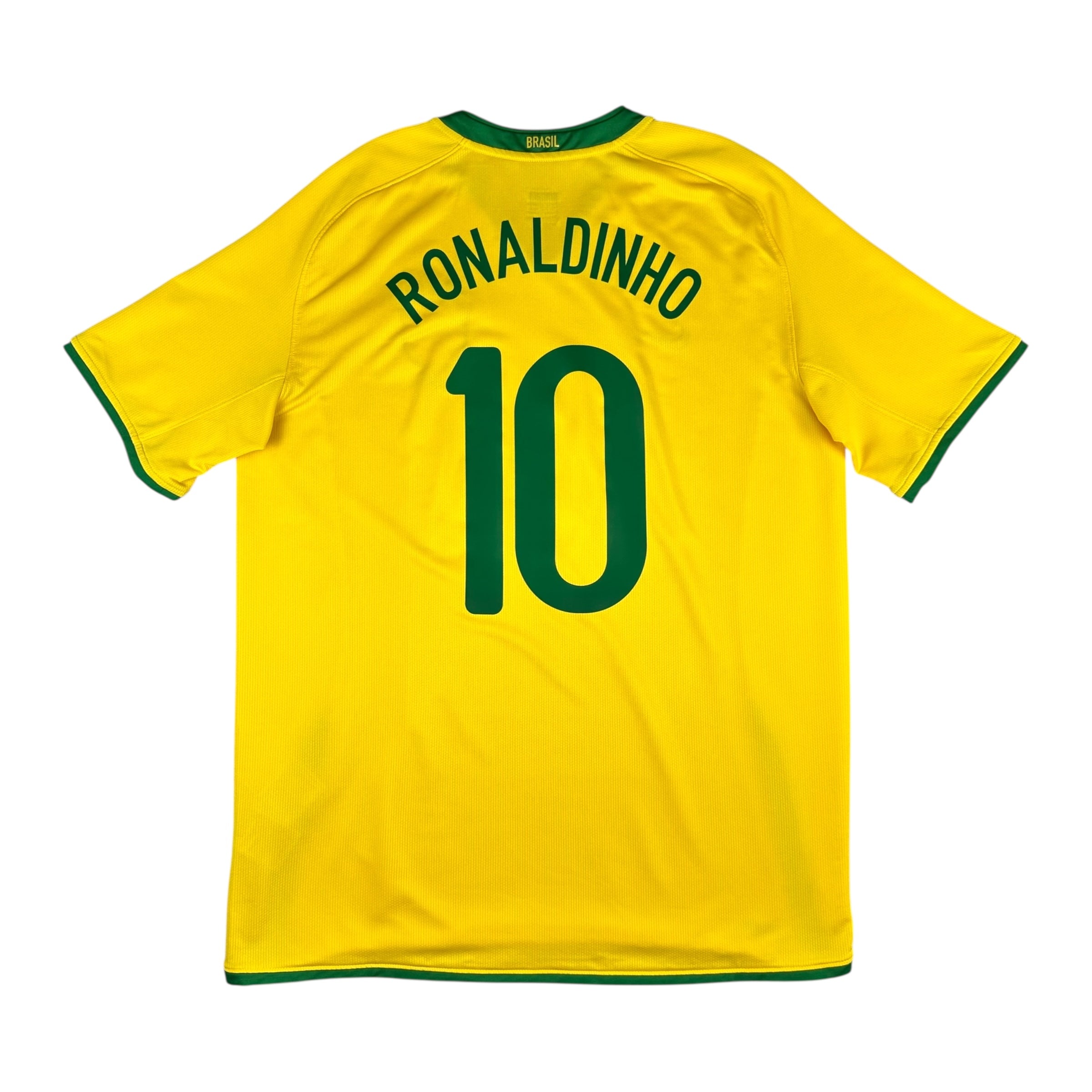 Brazil 2008 Home Shirt (L) Ronaldinho #10
