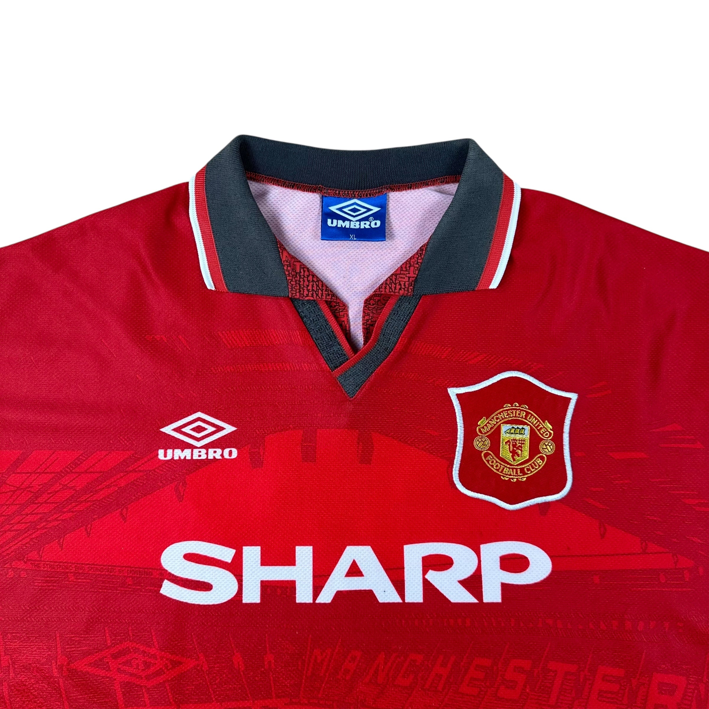 Manchester United 1994-96 Home Shirt (XL) Beckham #24