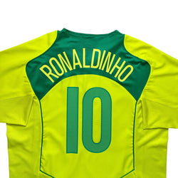 Brazil 2004 Home Shirt (XL) Ronaldinho #10