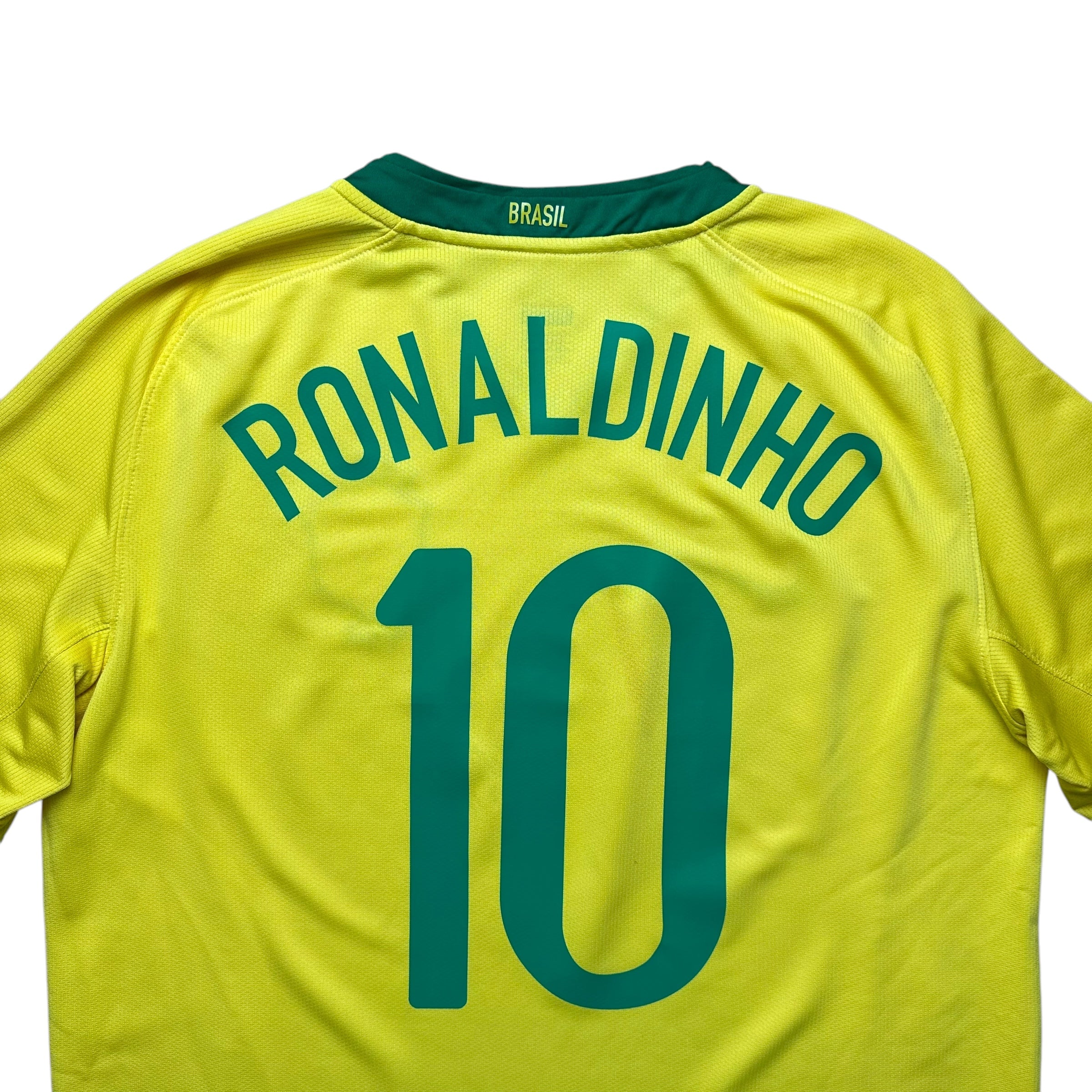 Brazil 2008 Home Shirt (L) Ronaldinho #10