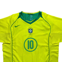 Brazil 2004 Home Shirt (XL) Ronaldinho #10