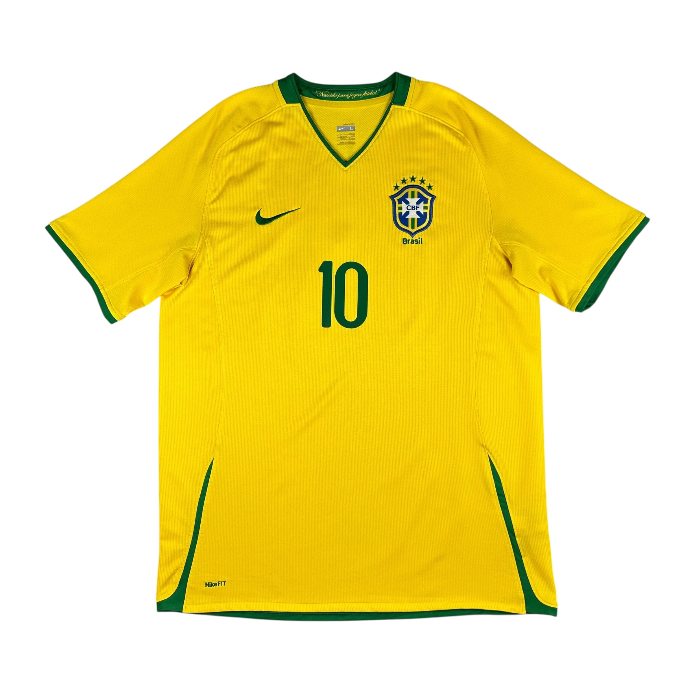 Brazil 2008 Home Shirt (L) Ronaldinho #10