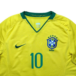 Brazil 2008 Home Shirt (L) Ronaldinho #10