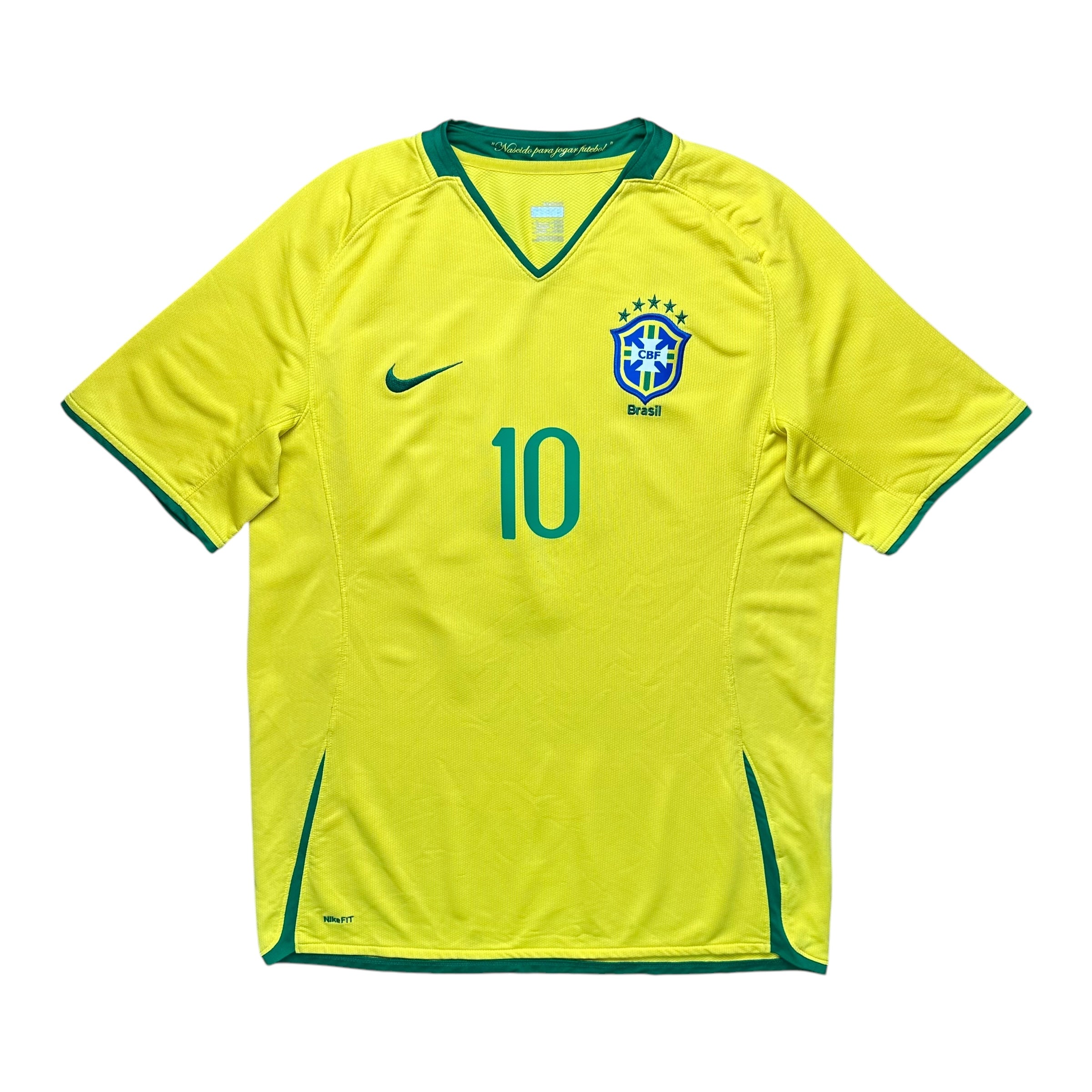 Brazil 2008 Home Shirt (L) Ronaldinho #10