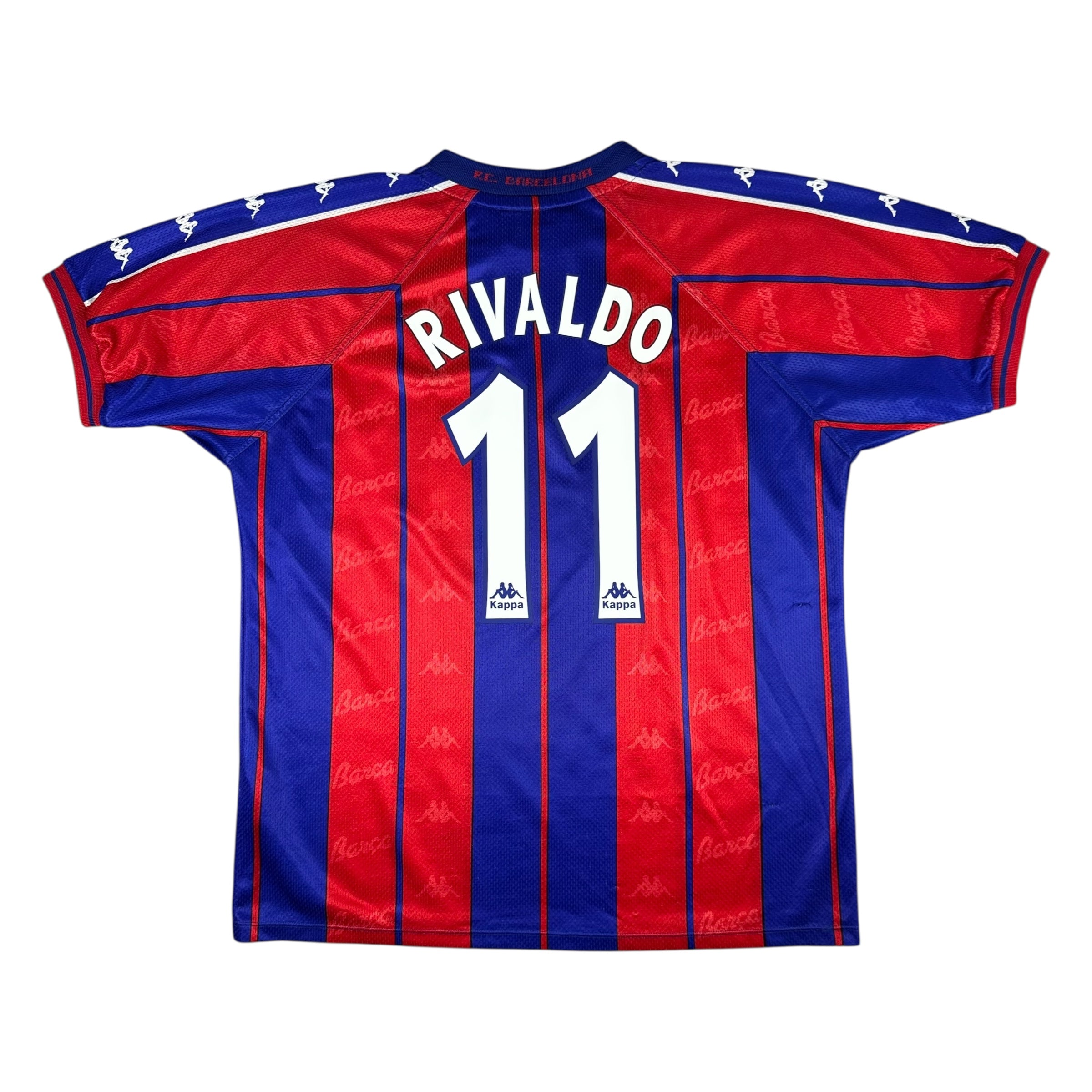 Barcelona 1997-98 Home Shirt (L) Rivaldo #11