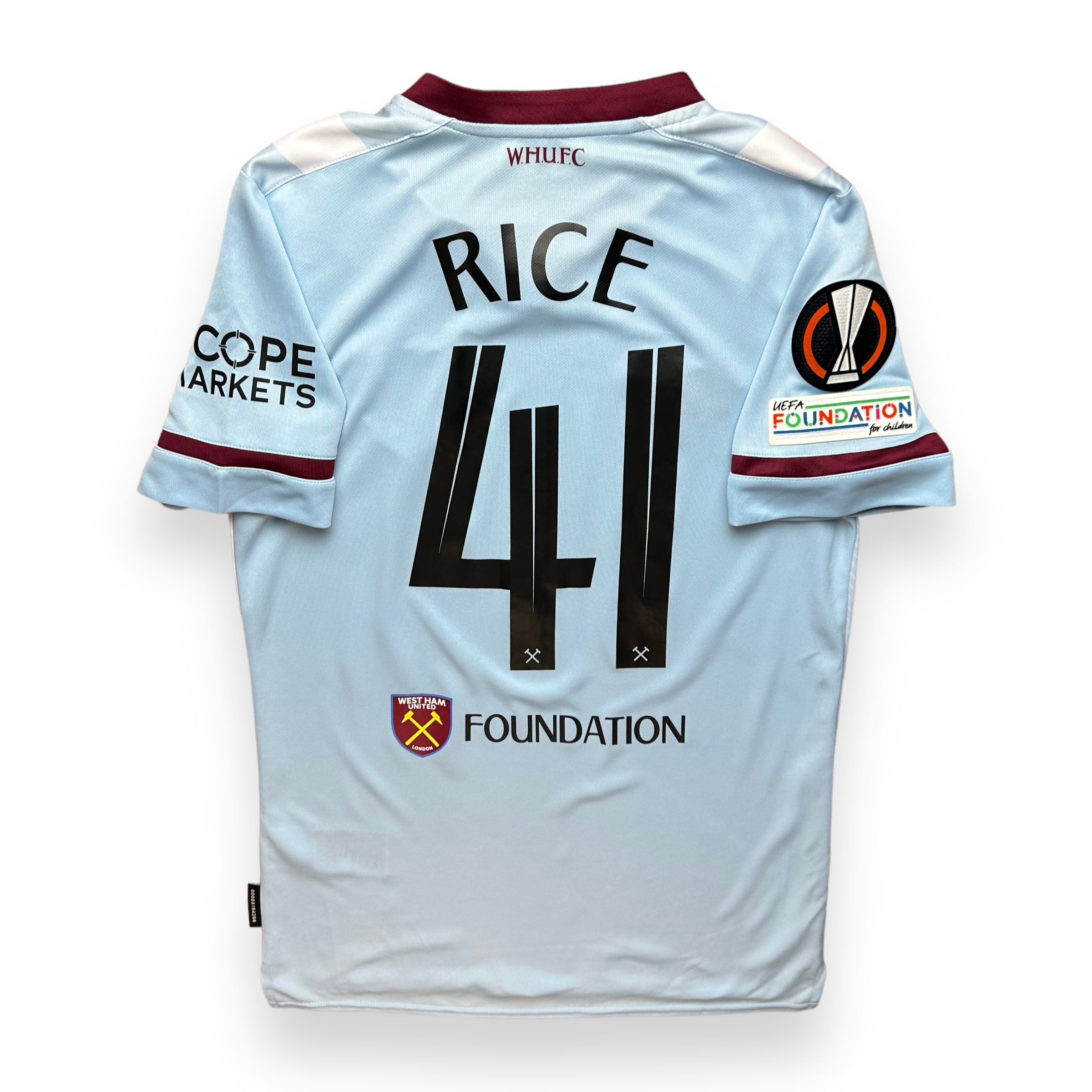 West Ham 2021-22 Away Shirt (S) Rice #41