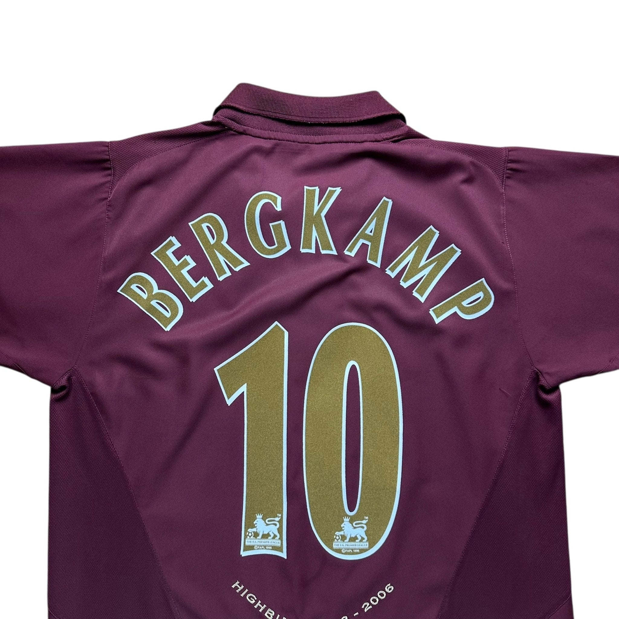 Arsenal 2005 - 06 Home Shirt (L) Bergkamp 10 - Kitplug