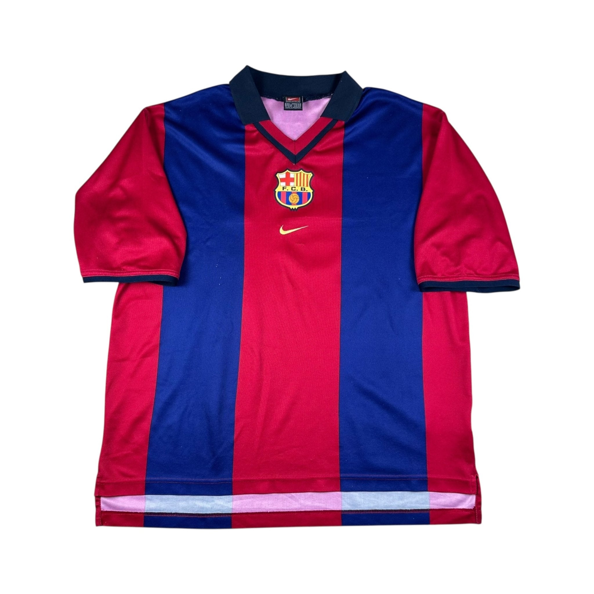 Barcelona 2000-01 Home Shirt (L) Rivaldo 10 - Kitplug