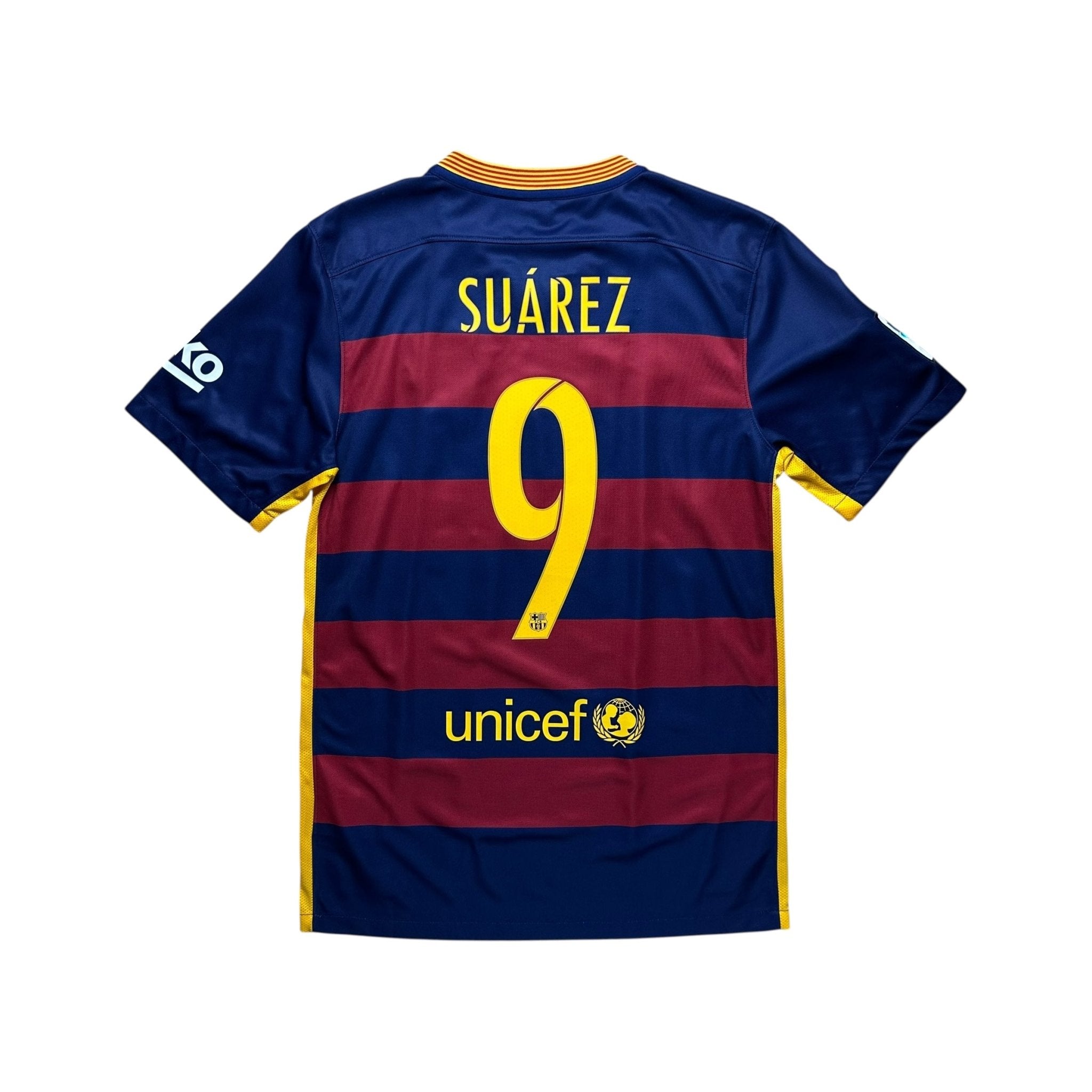 Barcelona 2015 - 16 Home Shirt (S) Suarez 9 - Kitplug