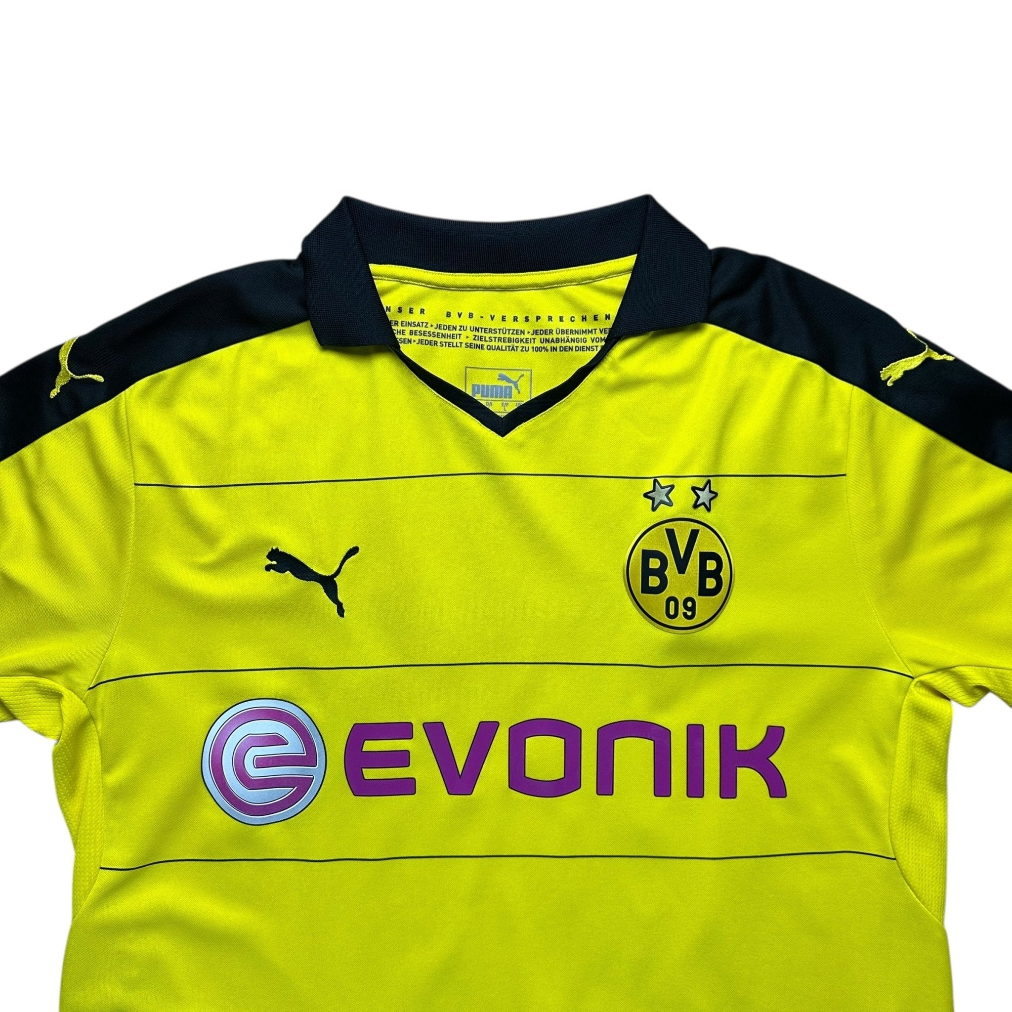 Borussia Dortmund 2015 - 16 Home Shirt (L) Aubameyang 17 - Kitplug