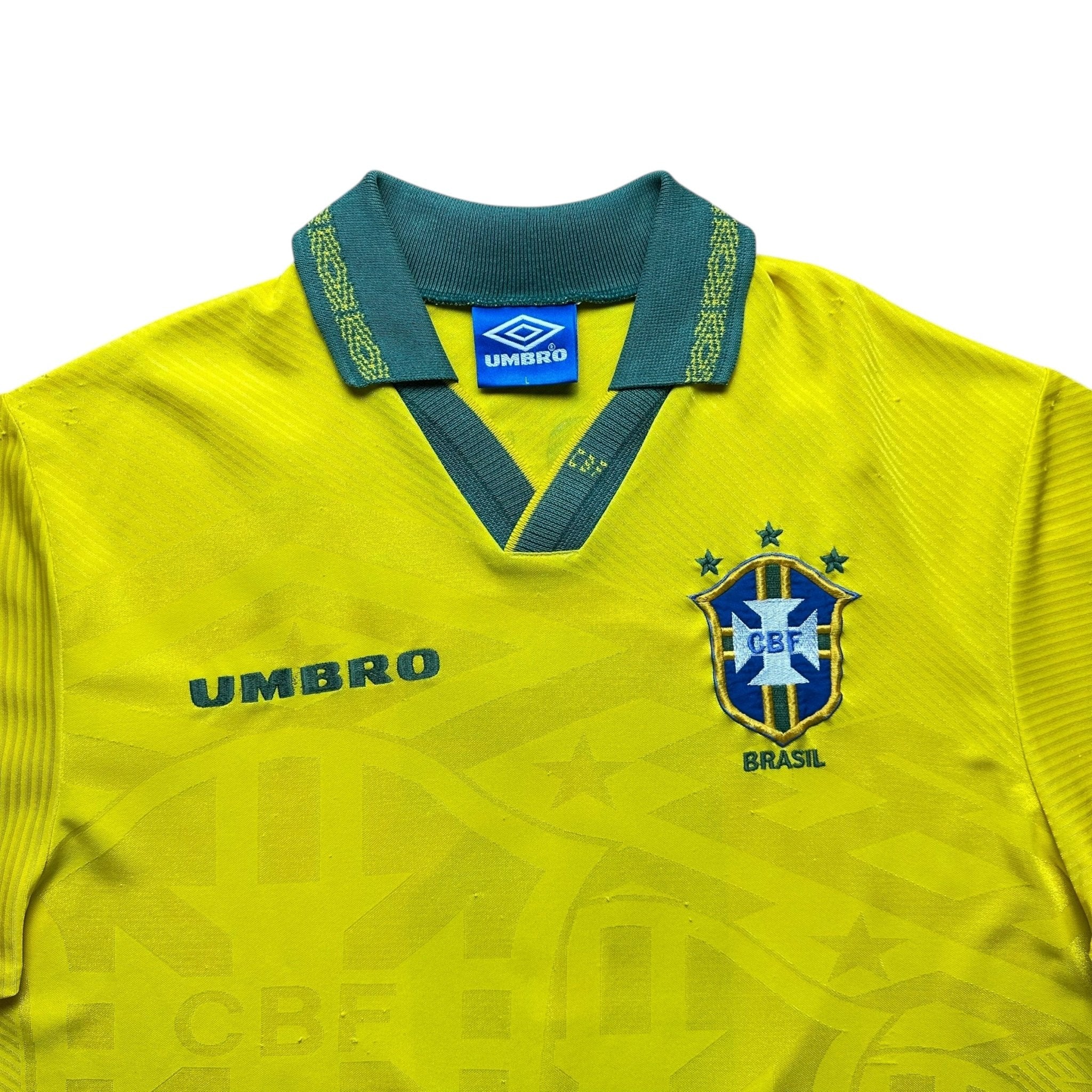 Brazil 1994 Home Shirt (L) Carlos 6 - Kitplug