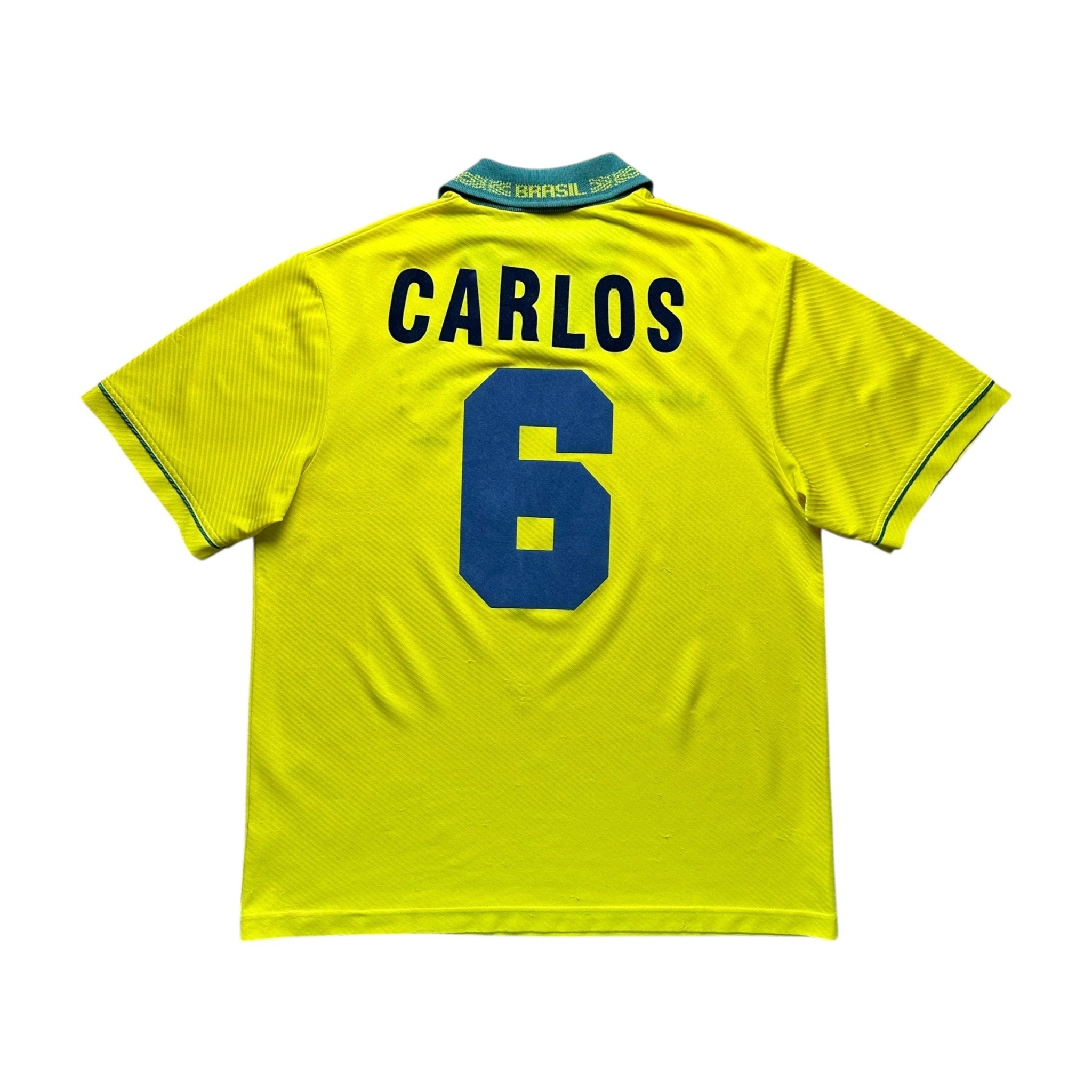 Brazil 1994 Home Shirt (L) Carlos 6 - Kitplug
