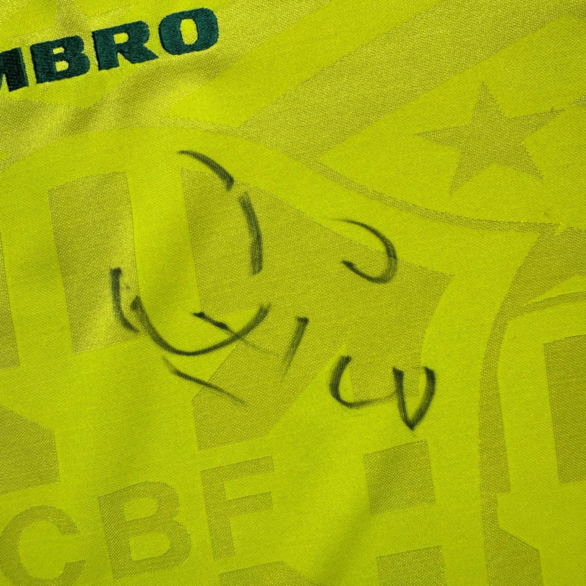 Brazil 1994 Home Shirt (L) *Signed by Zico - Kitplug