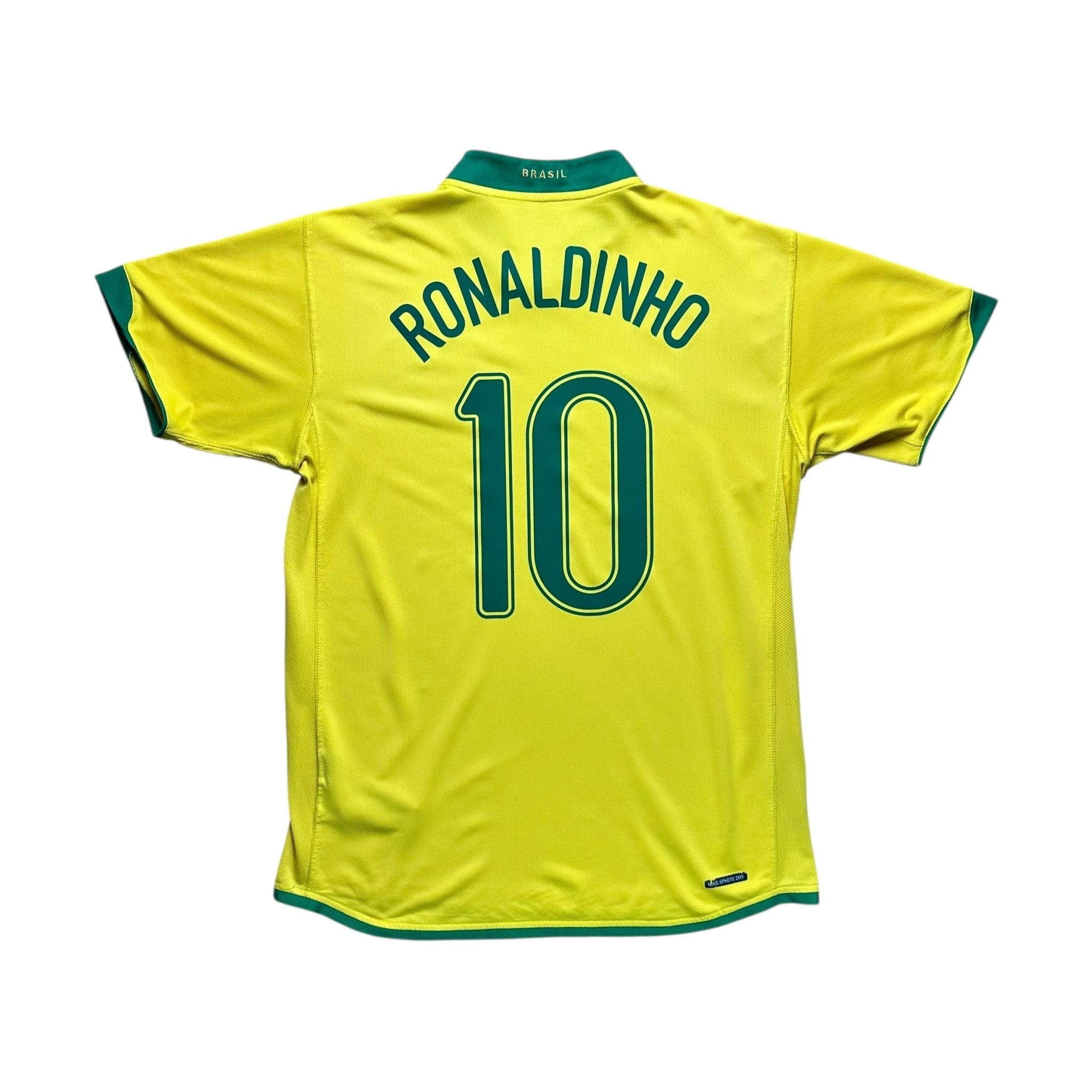 Brazil 2006 Home Shirt (M) Ronaldinho 10 - Kitplug