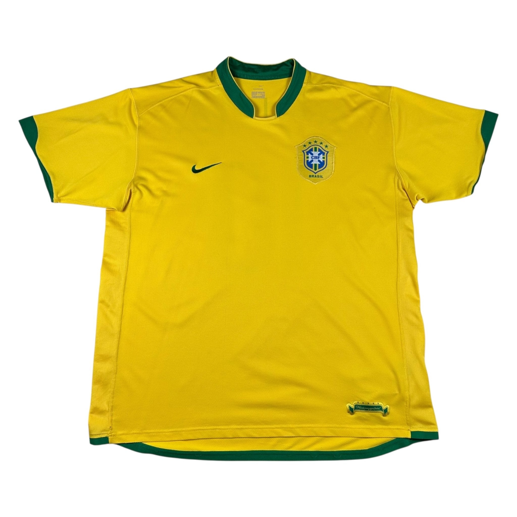 Brazil 2006 Home Shirt (XXL) Ronaldinho 10 - Kitplug