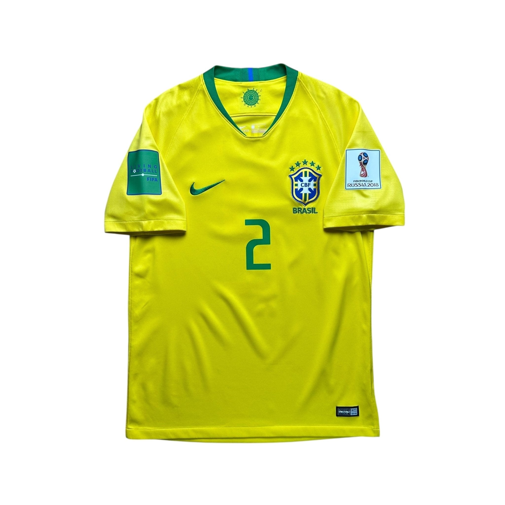 Brazil 2018 Home Shirt (M) T.Silva 2 - Kitplug
