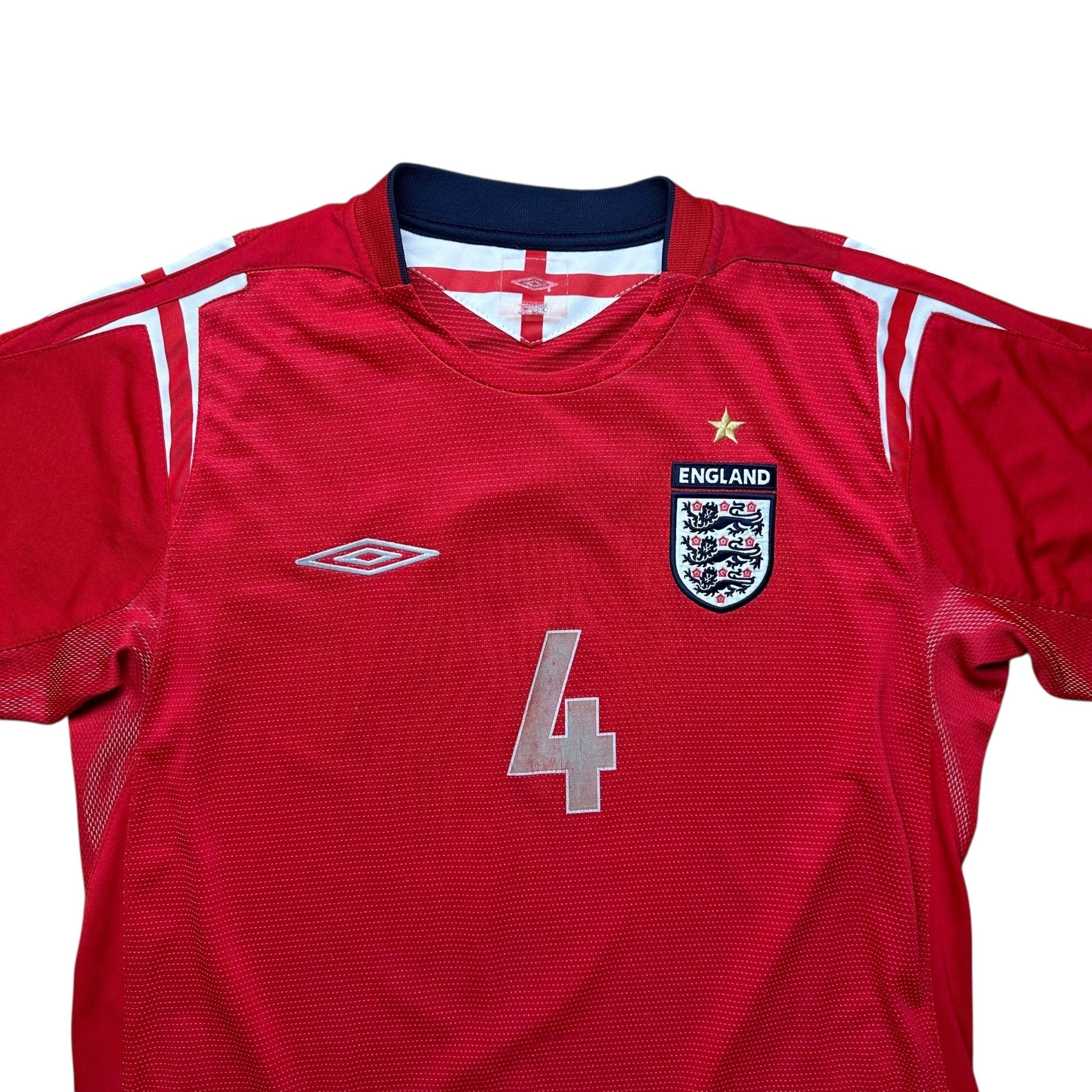 England 2004 Away Shirt (M) Gerrard 4 - Kitplug