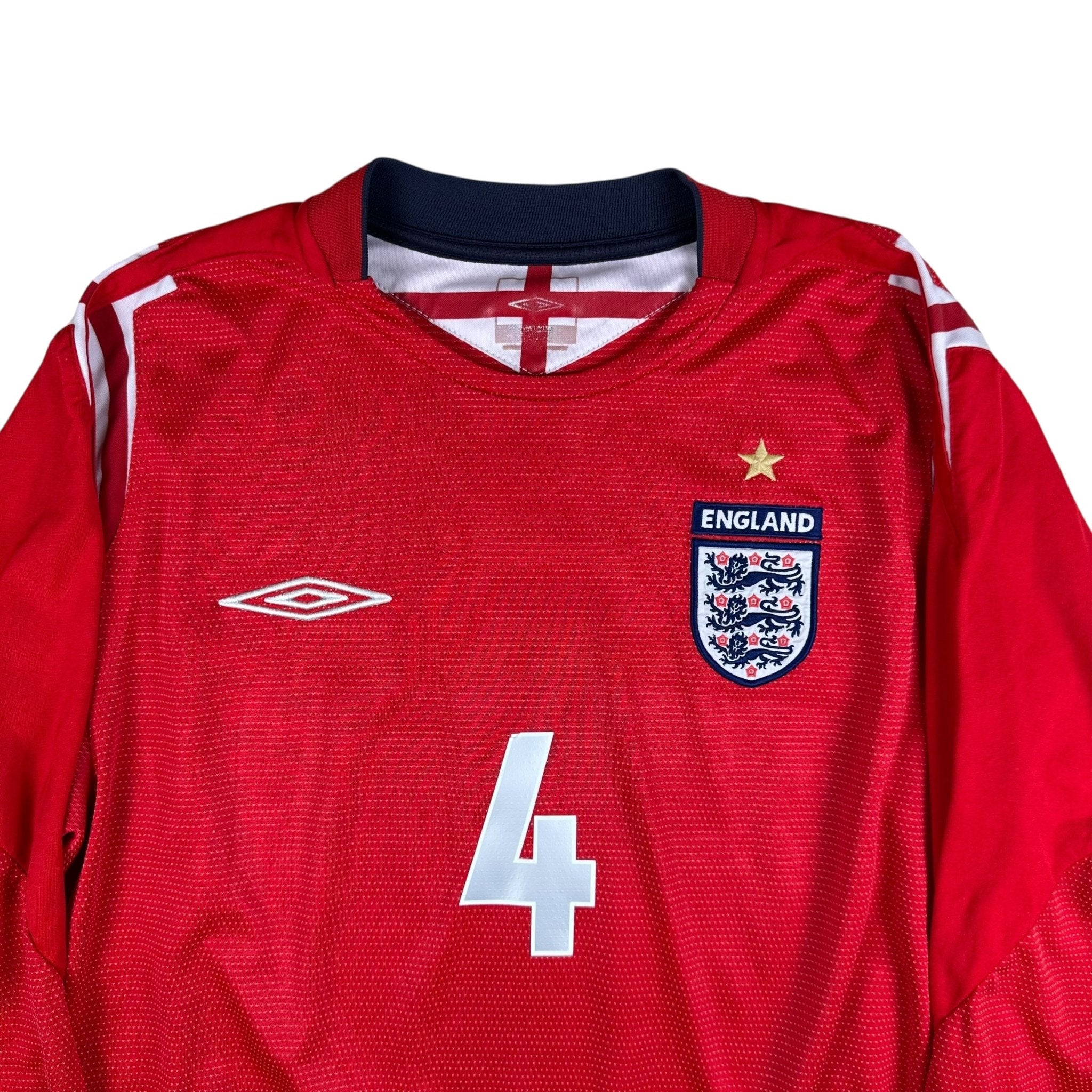 England 2004 Away Shirt (M) Gerrard 4 - Kitplug