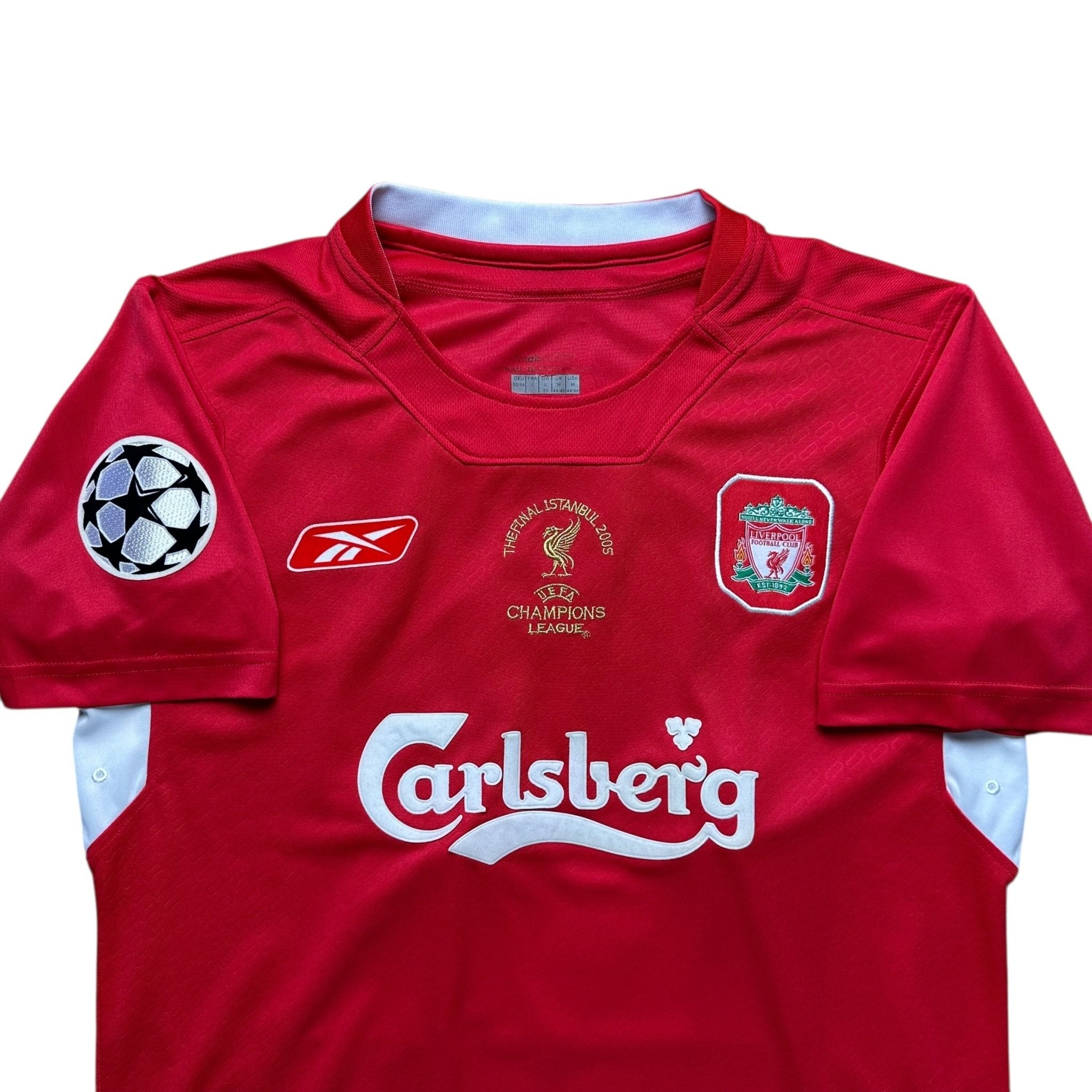 Liverpool 2004 - 05 European Home Shirt (M) Gerrard 8 - Kitplug