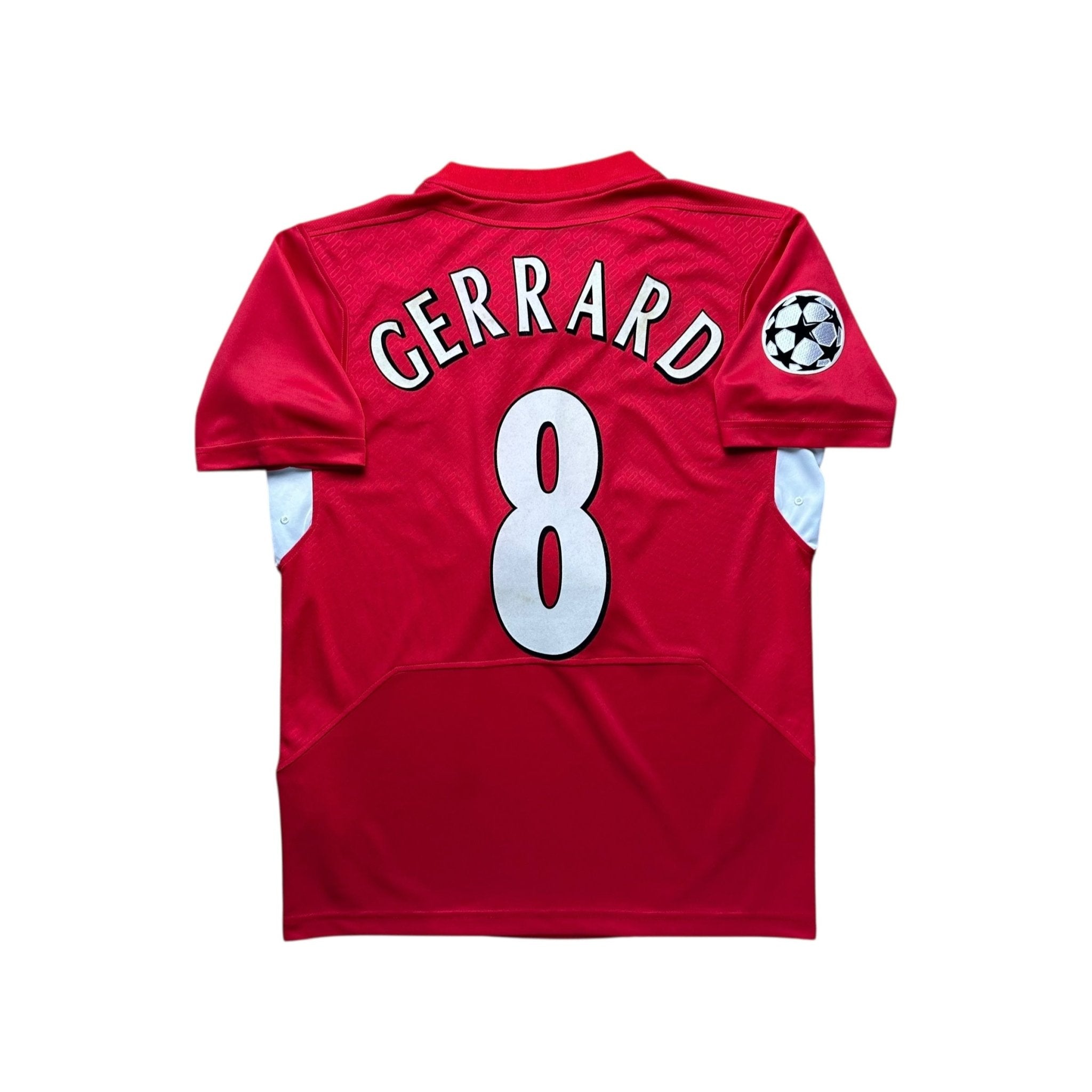 Liverpool 2004 - 05 European Home Shirt (M) Gerrard 8 - Kitplug