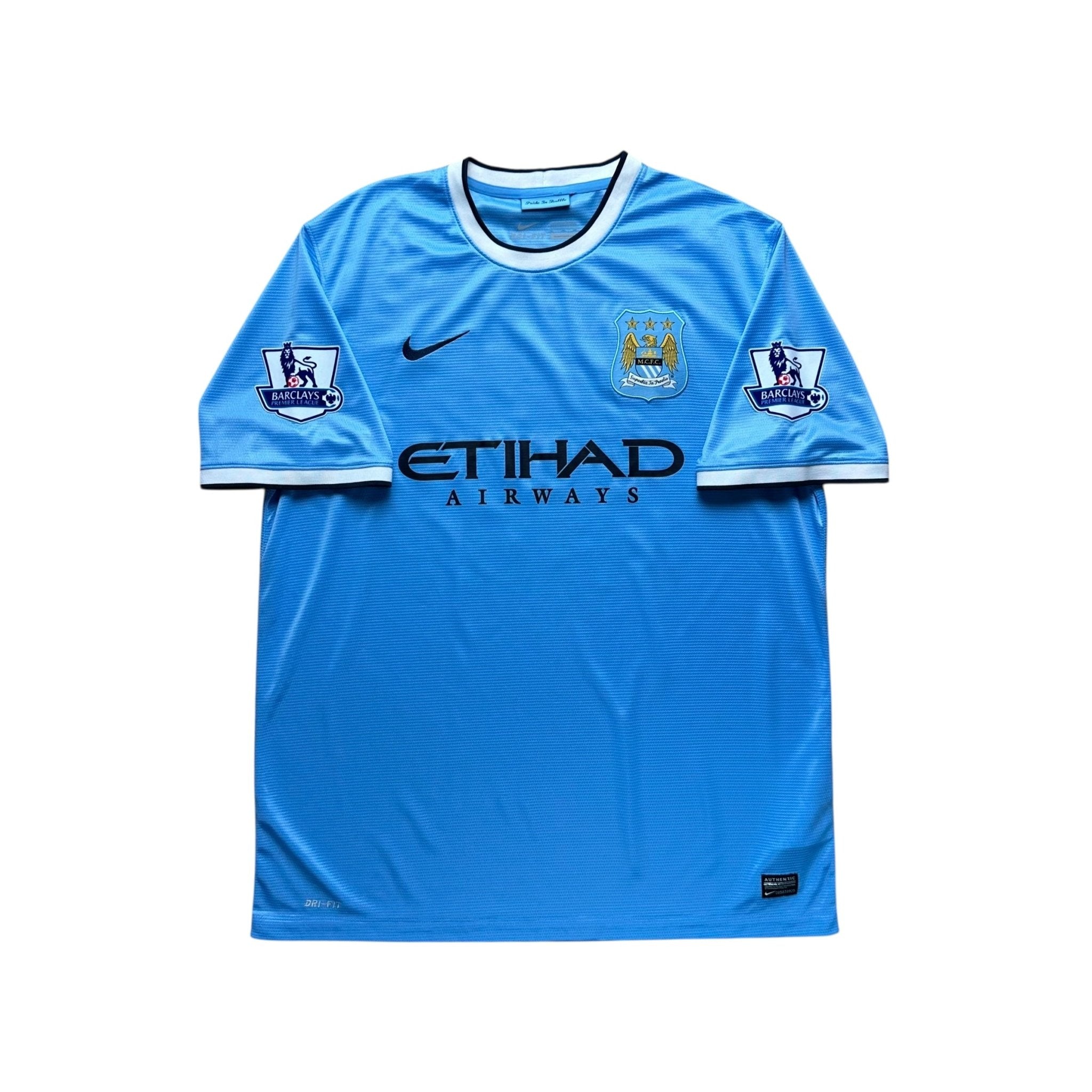Manchester City 2013 - 14 Home Shirt (XL) Kun Agüero 16 - Kitplug