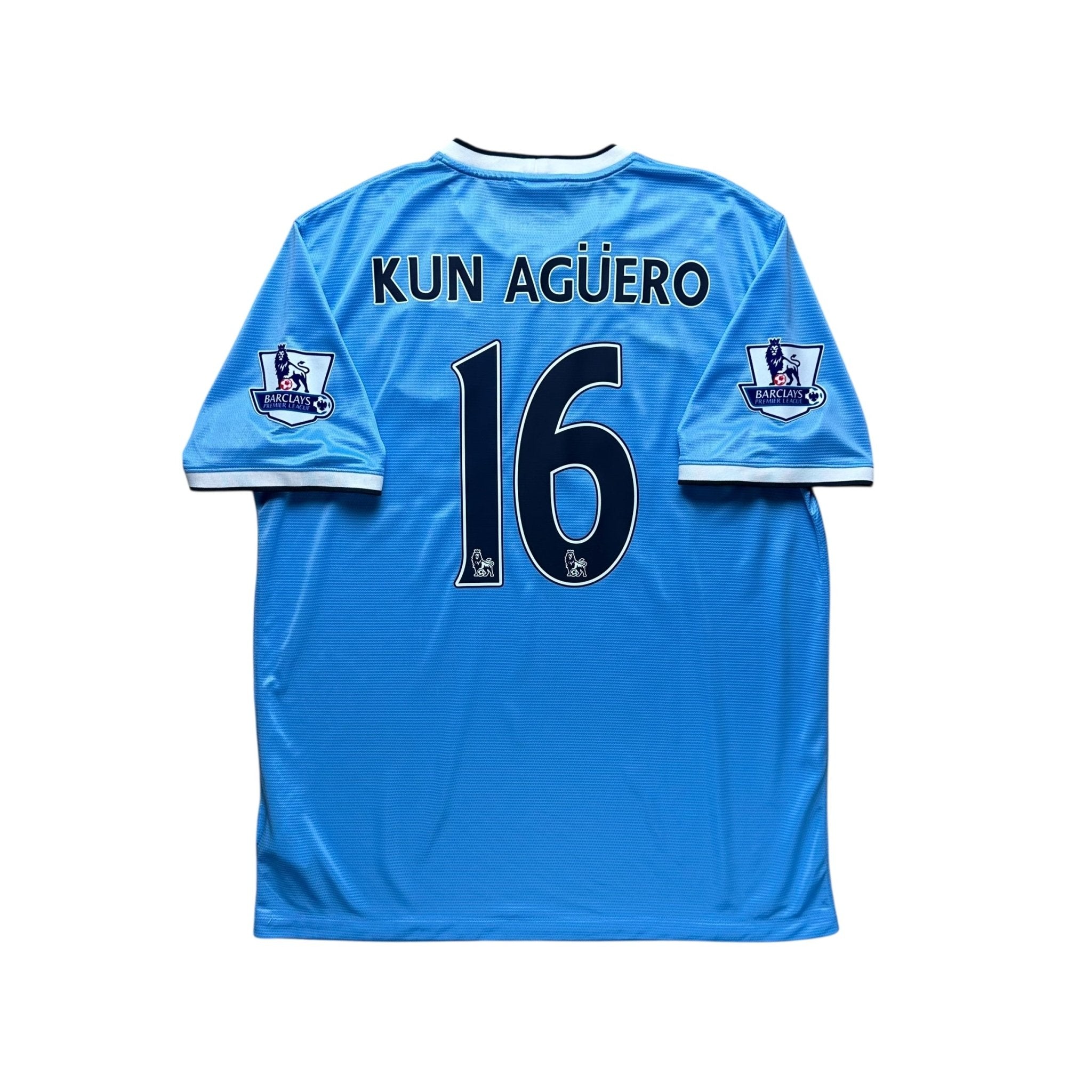 Manchester City 2013 - 14 Home Shirt (XL) Kun Agüero 16 - Kitplug