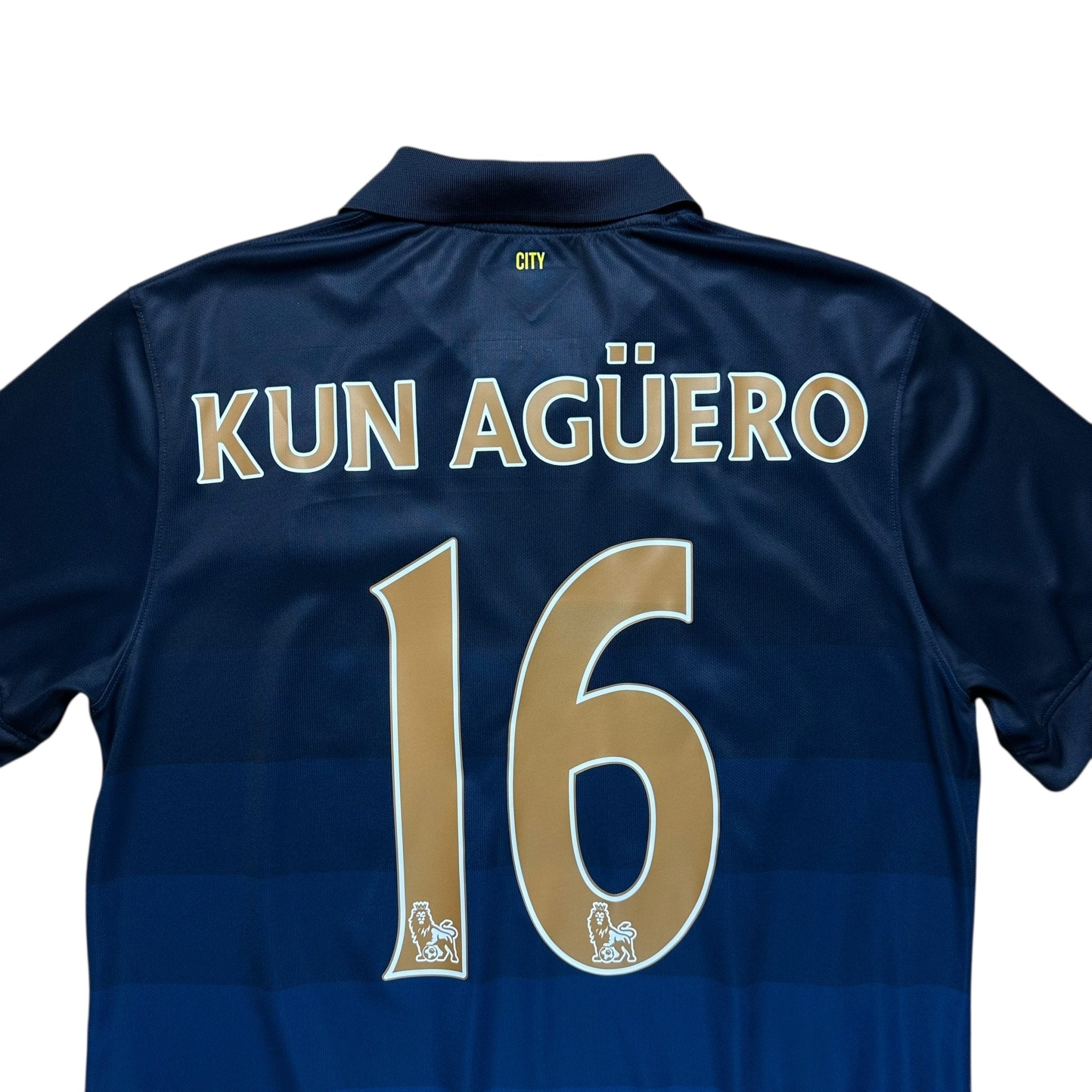 Manchester City 2014 - 15 Away Shirt (L) Kun Agüero 16 - Kitplug