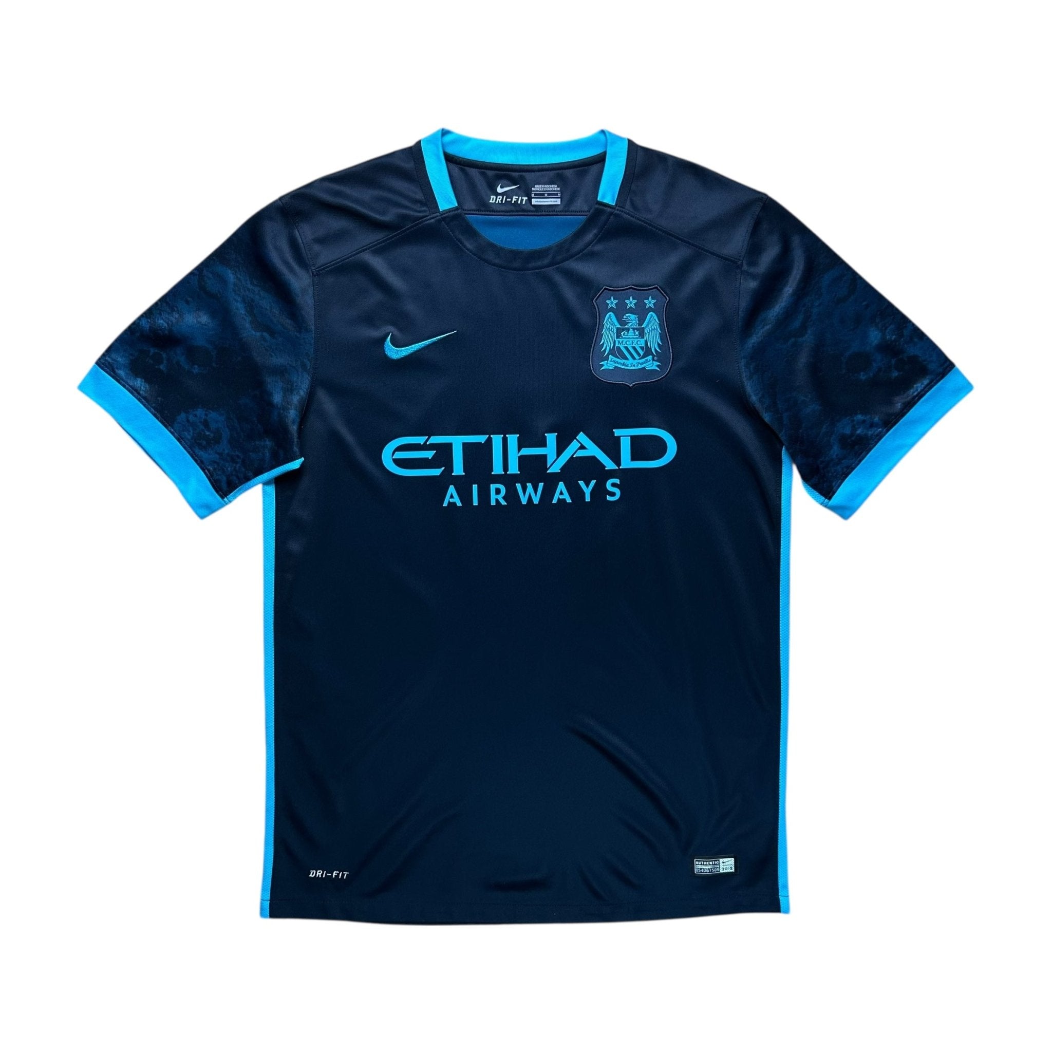 Manchester City 2015 - 16 Away Shirt (M) Kun Agüero 10 - Kitplug