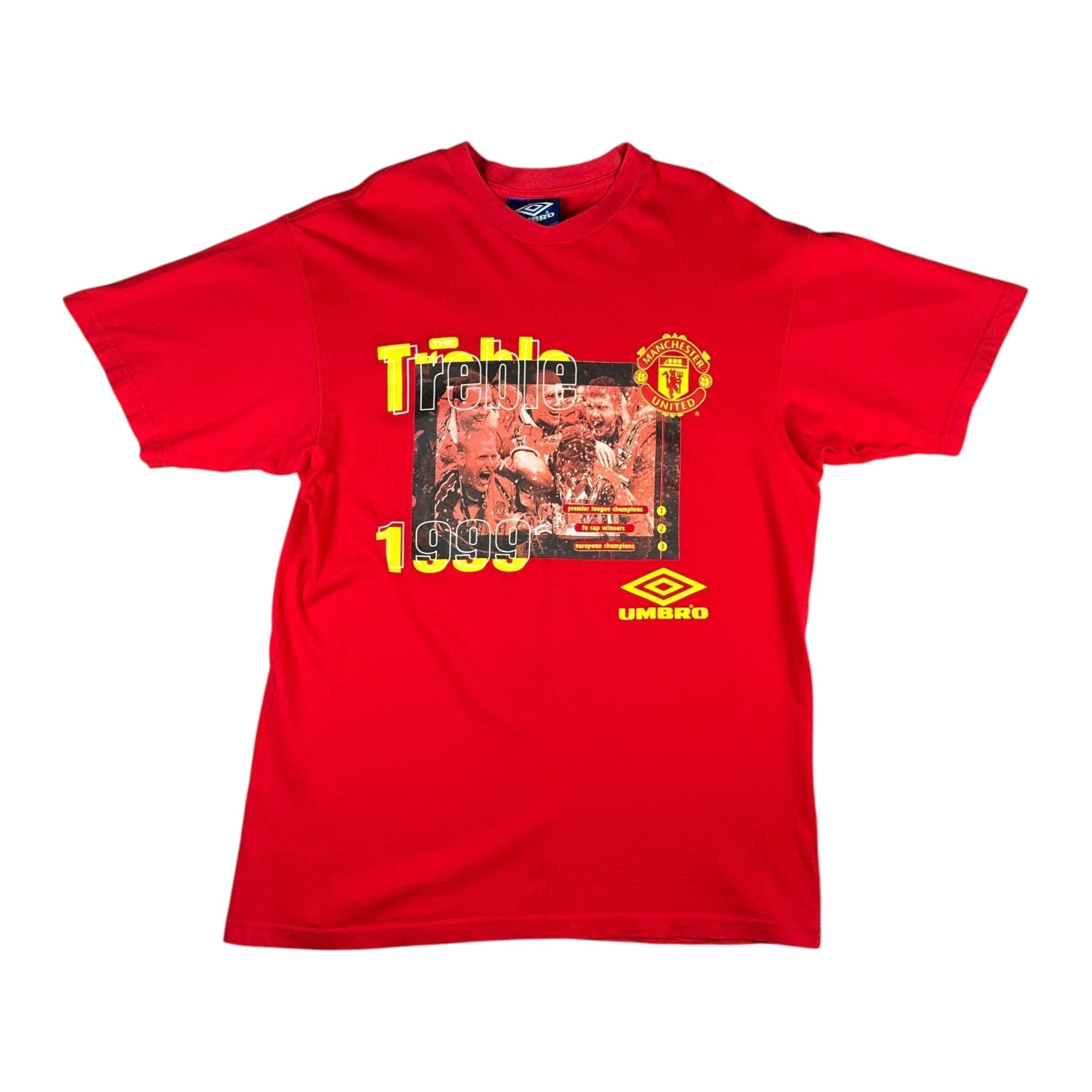 Manchester United 1999-00 Treble Winners T-Shirt (L) - Kitplug
