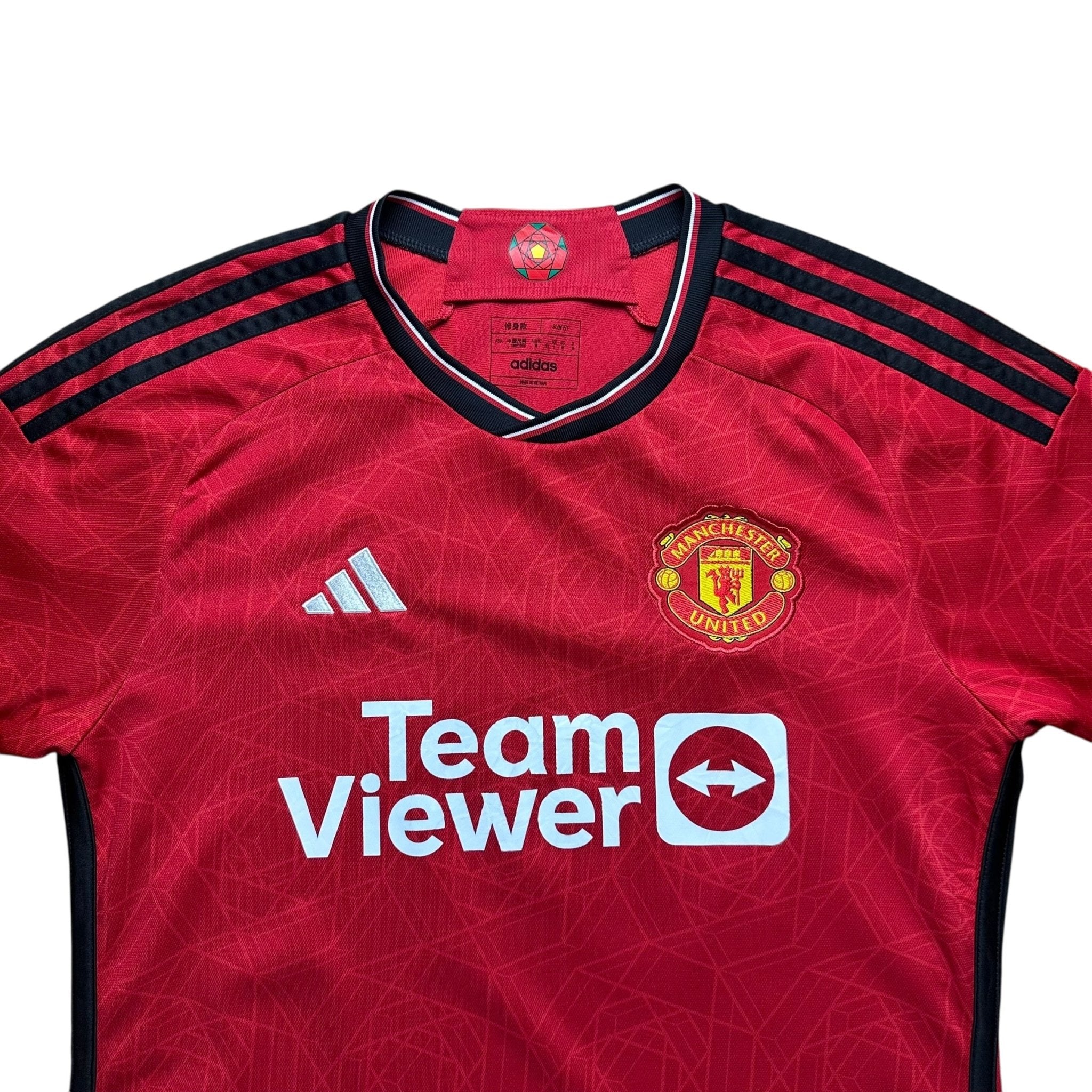 Manchester United 2023 - 24 Home Shirt (M) Mainoo 37 - Kitplug