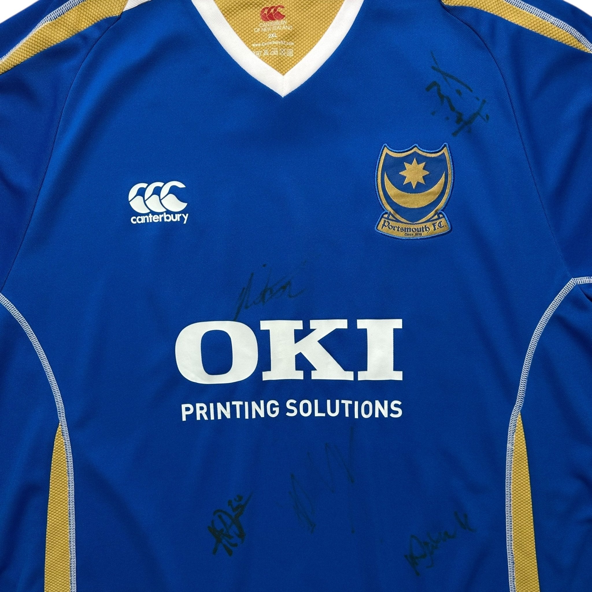 Portsmouth 2007 - 08 Home Shirt (XL) *Signed By Squad - Kitplug