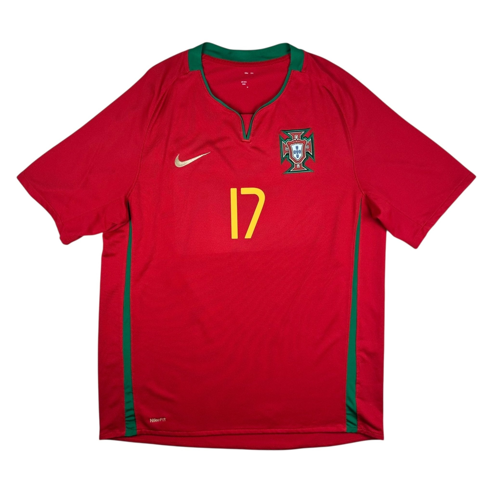 Portugal 2008 Home Shirt (L) Quaresma 17 - Kitplug