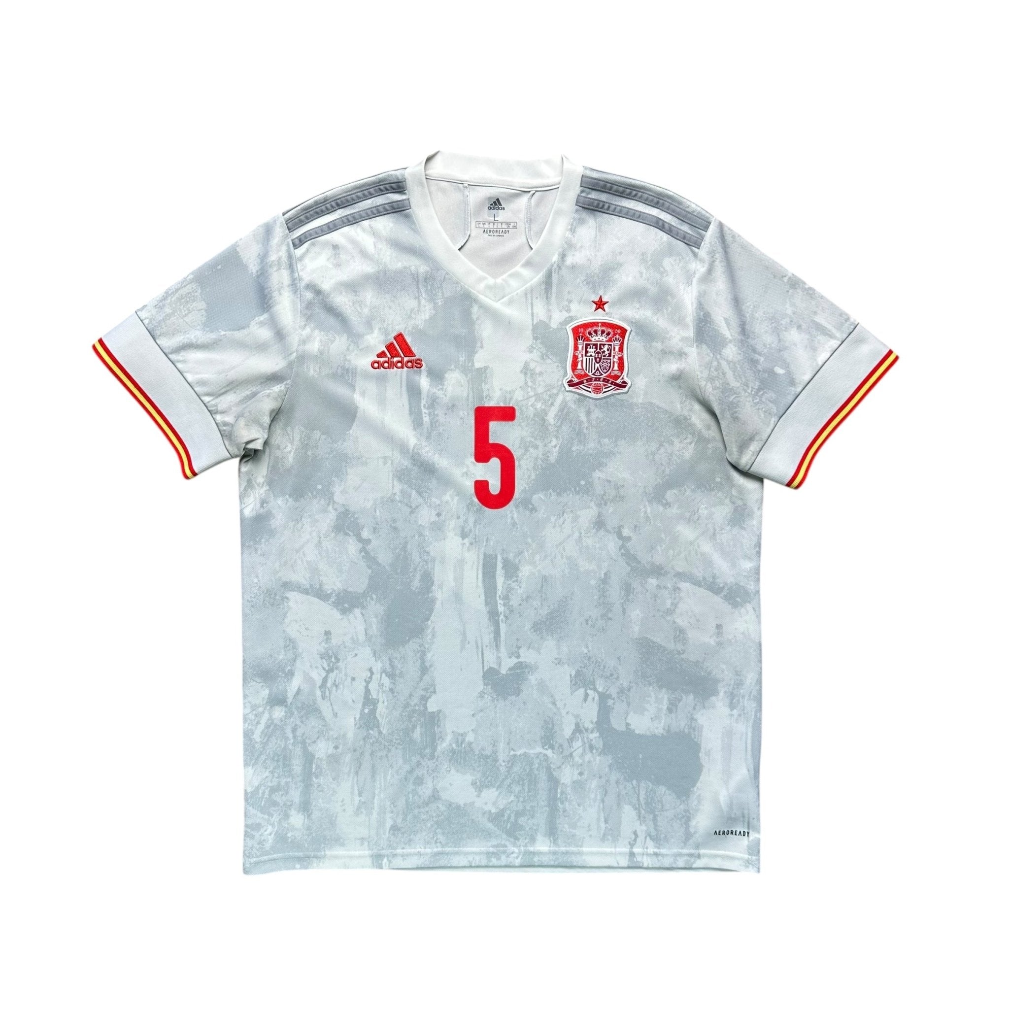 Spain 2020 Away Shirt (L) Sergio 5 - Kitplug