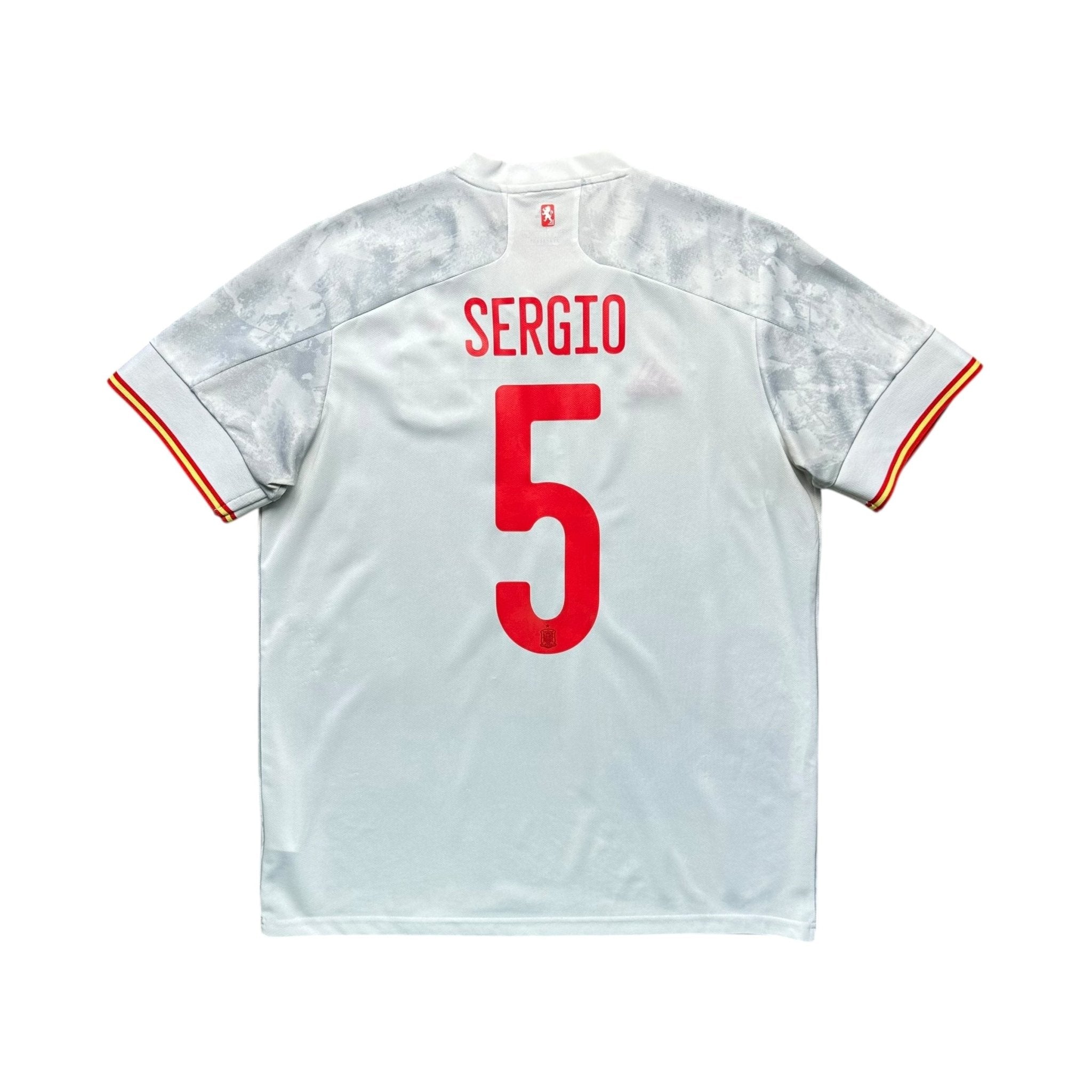 Spain 2020 Away Shirt (L) Sergio 5 - Kitplug
