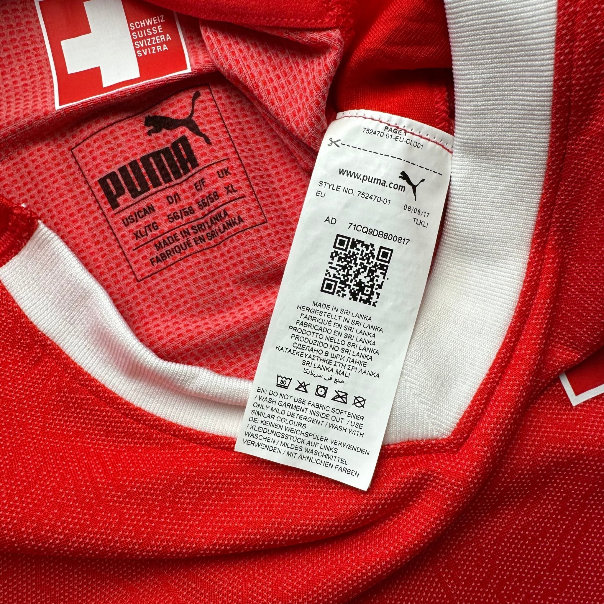 Switzerland 2018 Authentic Home Shirt (L) Shaqiri 23 - Kitplug